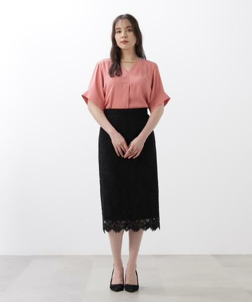 PINKY & DIANNE / ピンキーアンドダイアン シャツ・ブラウス | ◆ハーフスリーブＶネックブラウス | 詳細5