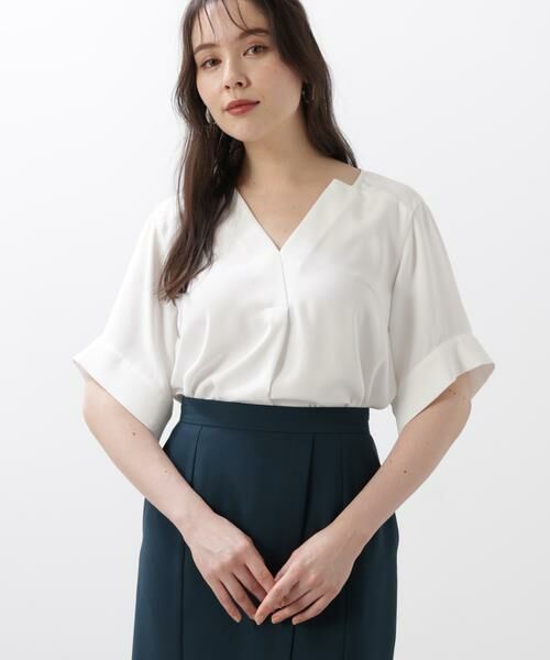PINKY & DIANNE / ピンキーアンドダイアン シャツ・ブラウス | ◆ハーフスリーブＶネックブラウス | 詳細13