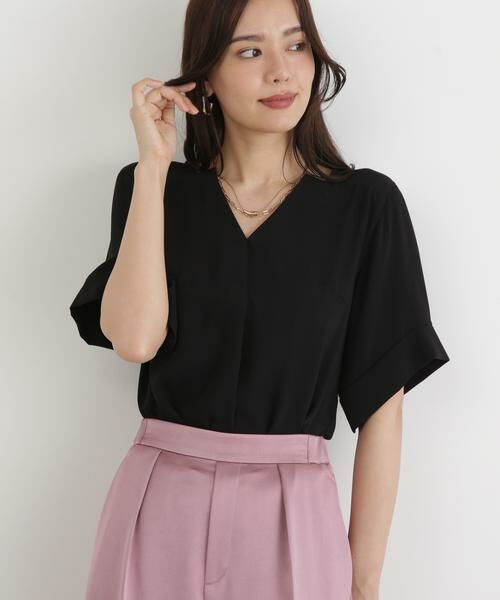 PINKY & DIANNE / ピンキーアンドダイアン シャツ・ブラウス | ◆ハーフスリーブＶネックブラウス | 詳細24