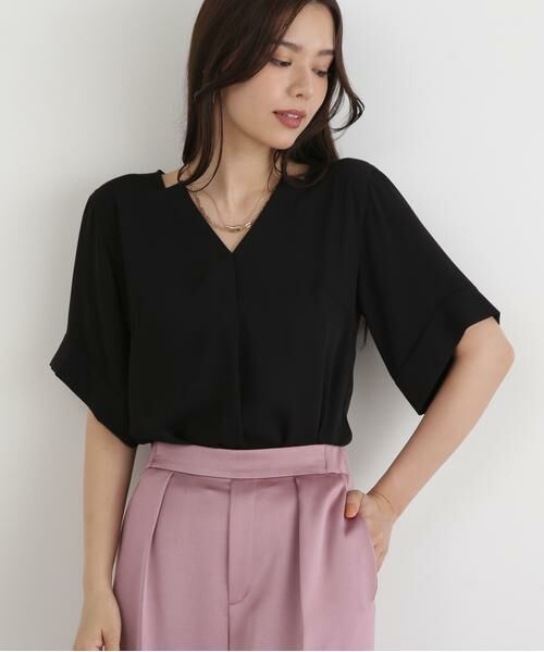 PINKY & DIANNE / ピンキーアンドダイアン シャツ・ブラウス | ◆ハーフスリーブＶネックブラウス | 詳細25