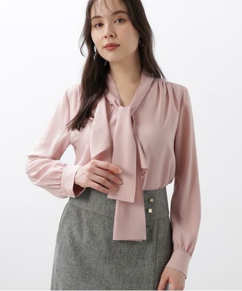 PINKY & DIANNE / ピンキーアンドダイアン シャツ・ブラウス | ［WEB/店舗限定カラー］ラッフルアクセントボウタイブラウス | 詳細2
