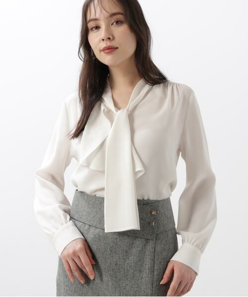 PINKY & DIANNE / ピンキーアンドダイアン シャツ・ブラウス | ［WEB/店舗限定カラー］ラッフルアクセントボウタイブラウス | 詳細15