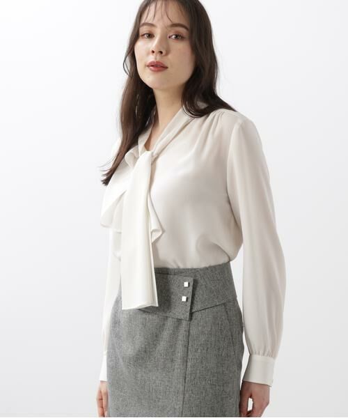 PINKY & DIANNE / ピンキーアンドダイアン シャツ・ブラウス | ［WEB/店舗限定カラー］ラッフルアクセントボウタイブラウス | 詳細16