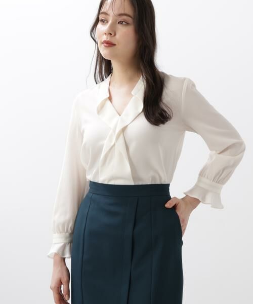 PINKY & DIANNE / ピンキーアンドダイアン シャツ・ブラウス | ◆バンドカラーラッフルブラウス | 詳細2