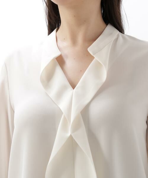 PINKY & DIANNE / ピンキーアンドダイアン シャツ・ブラウス | ◆バンドカラーラッフルブラウス | 詳細8