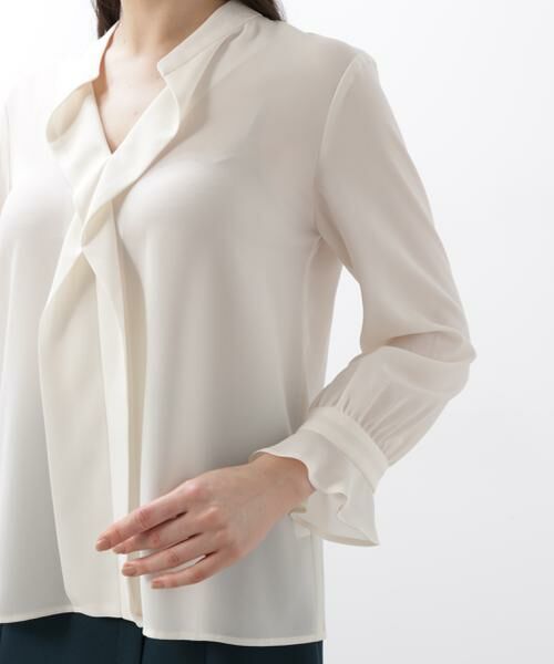 PINKY & DIANNE / ピンキーアンドダイアン シャツ・ブラウス | ◆バンドカラーラッフルブラウス | 詳細9