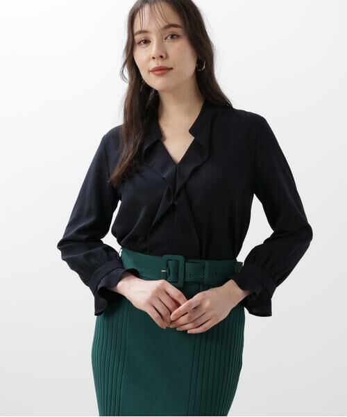 PINKY & DIANNE / ピンキーアンドダイアン シャツ・ブラウス | ◆バンドカラーラッフルブラウス | 詳細14