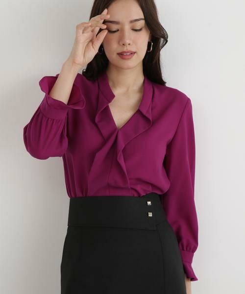 PINKY & DIANNE / ピンキーアンドダイアン シャツ・ブラウス | ◆バンドカラーラッフルブラウス | 詳細19