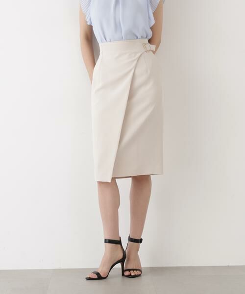 PINKY & DIANNE / ピンキーアンドダイアン スカート | サイドバックルラップ風スカート(ベージュ)