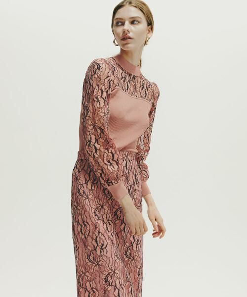 PINKY & DIANNE / ピンキーアンドダイアン スカート | ◆グラデーションフラワーレーススカート | 詳細3