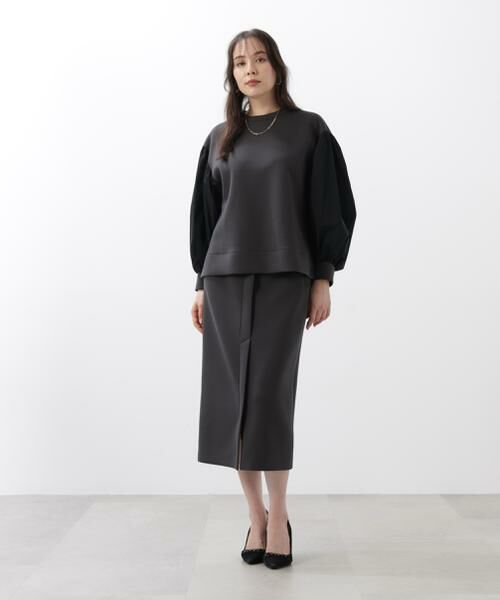 PINKY & DIANNE / ピンキーアンドダイアン スカート | ◆ハイウエストダンボールミディスカート | 詳細3