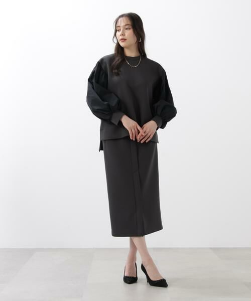 PINKY & DIANNE / ピンキーアンドダイアン スカート | ◆ハイウエストダンボールミディスカート | 詳細4