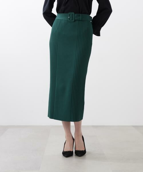 PINKY & DIANNE / ピンキーアンドダイアン スカート | ◆ベルト付き総針ニットタイトスカート | 詳細13