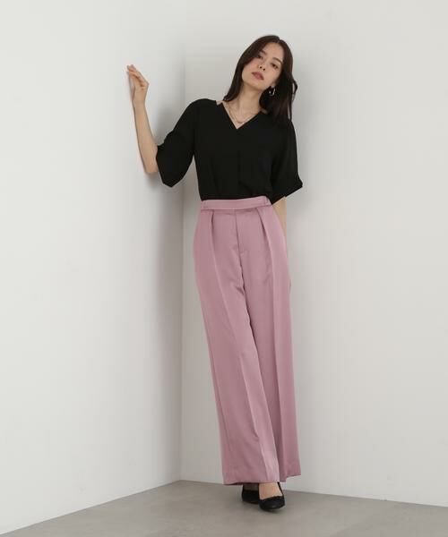 PINKY & DIANNE / ピンキーアンドダイアン パンツ | ◆サテンワイドパンツ | 詳細6