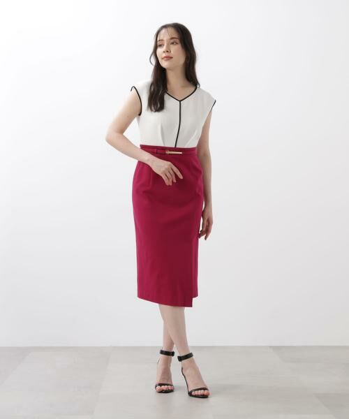 PINKY & DIANNE / ピンキーアンドダイアン ミニ丈・ひざ丈ワンピース | ◆バイカラーコンビワンピース | 詳細11