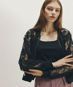 PINKY & DIANNE / ピンキーアンドダイアン ブルゾン | ◆フラワービジュレースブルゾン