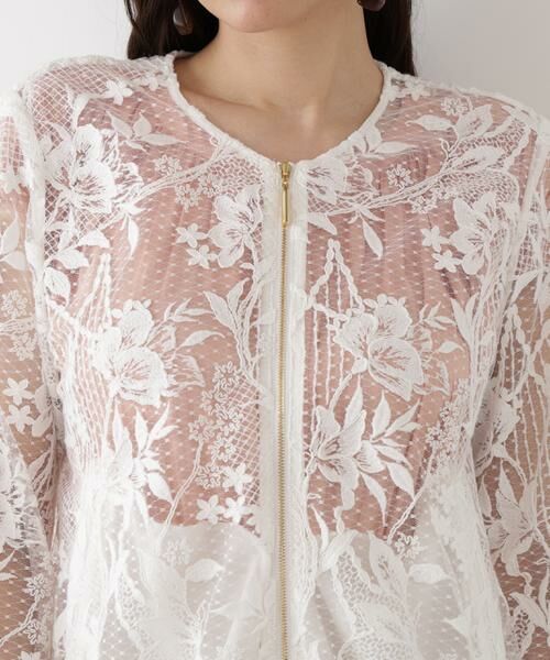 PINKY & DIANNE / ピンキーアンドダイアン ブルゾン | ◆フラワービジュレースブルゾン | 詳細10