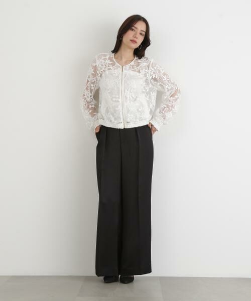 PINKY & DIANNE / ピンキーアンドダイアン ブルゾン | ◆フラワービジュレースブルゾン | 詳細6