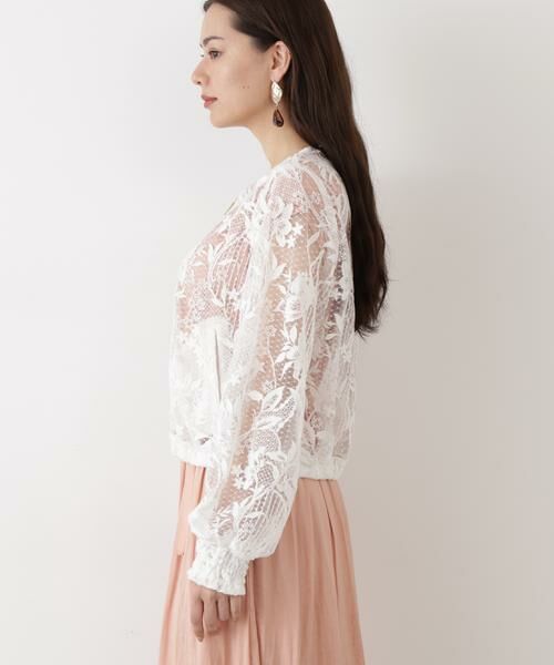 PINKY & DIANNE / ピンキーアンドダイアン ブルゾン | ◆フラワービジュレースブルゾン | 詳細8