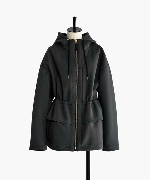 PINKY & DIANNE / ピンキーアンドダイアン ブルゾン | ◆ウエストフレアダンボールフーディー | 詳細9