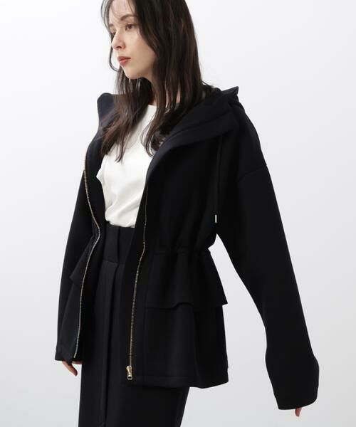 PINKY & DIANNE / ピンキーアンドダイアン ブルゾン | ◆ウエストフレアダンボールフーディー | 詳細11