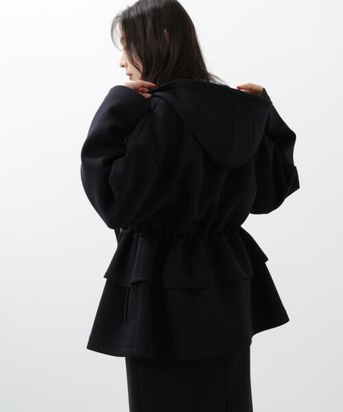 PINKY & DIANNE / ピンキーアンドダイアン ブルゾン | ◆ウエストフレアダンボールフーディー | 詳細12