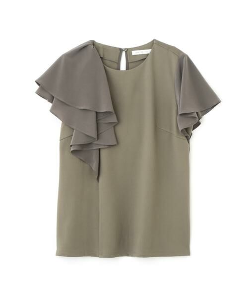 PINKY & DIANNE / ピンキーアンドダイアン カットソー | ◆ラッフルコンビカットソープルオーバー | 詳細1