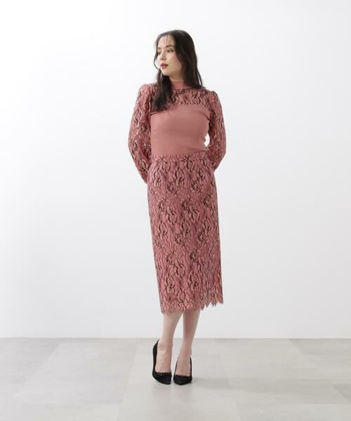 PINKY & DIANNE / ピンキーアンドダイアン ニット・セーター | ◆レースコンビモックネックニットプルオーバー | 詳細7