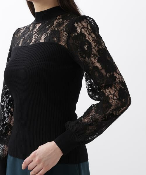 PINKY & DIANNE / ピンキーアンドダイアン ニット・セーター | ◆レースコンビモックネックニットプルオーバー | 詳細21
