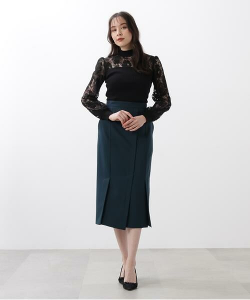 PINKY & DIANNE / ピンキーアンドダイアン ニット・セーター | ◆レースコンビモックネックニットプルオーバー | 詳細15