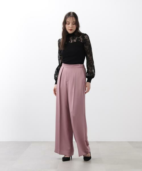 PINKY & DIANNE / ピンキーアンドダイアン ニット・セーター | ◆レースコンビモックネックニットプルオーバー | 詳細17