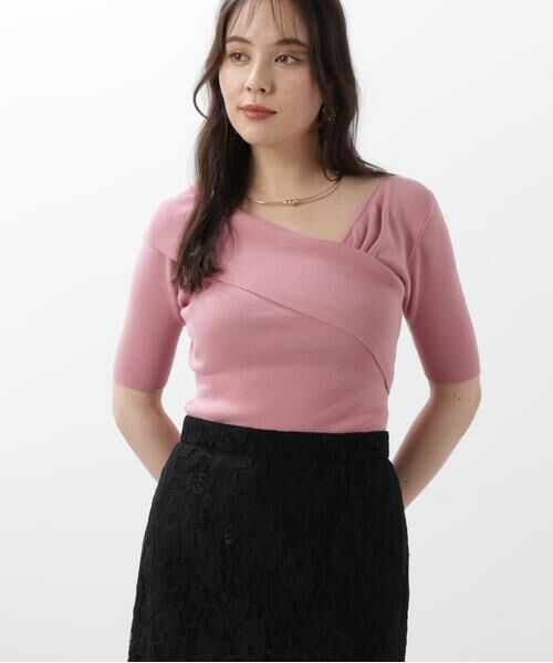 PINKY & DIANNE / ピンキーアンドダイアン ニット・セーター | ◆アシンメトリーネックニットプルオーバー | 詳細2