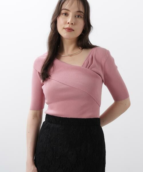 PINKY & DIANNE / ピンキーアンドダイアン ニット・セーター | ◆アシンメトリーネックニットプルオーバー | 詳細3