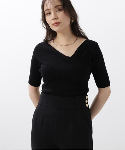 PINKY & DIANNE / ピンキーアンドダイアン ニット・セーター | ◆アシンメトリーネックニットプルオーバー | 詳細8