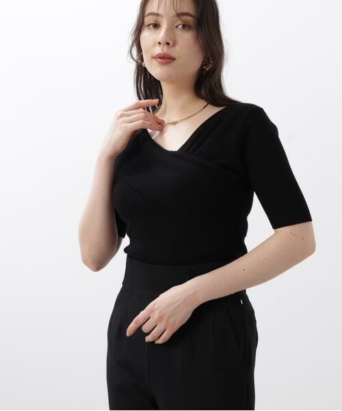 PINKY & DIANNE / ピンキーアンドダイアン ニット・セーター | ◆アシンメトリーネックニットプルオーバー | 詳細9