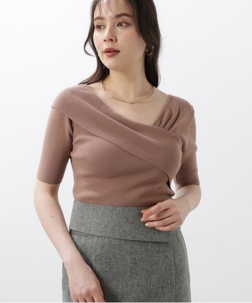 PINKY & DIANNE / ピンキーアンドダイアン ニット・セーター | ◆アシンメトリーネックニットプルオーバー | 詳細15