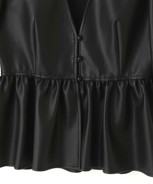 PINKY & DIANNE / ピンキーアンドダイアン シャツ・ブラウス | ◆フォーレザーペプラムブラウス | 詳細16