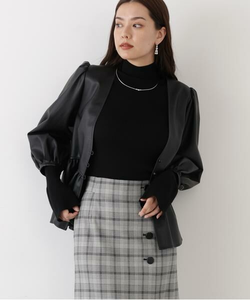PINKY & DIANNE / ピンキーアンドダイアン シャツ・ブラウス | ◆フォーレザーペプラムブラウス | 詳細2