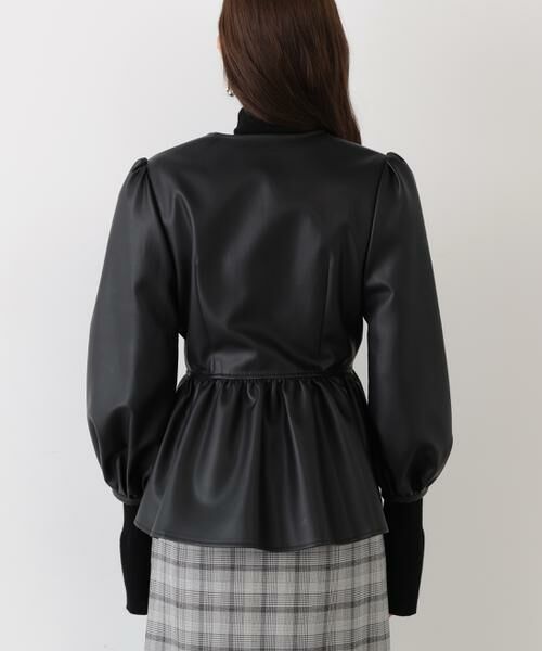 PINKY & DIANNE / ピンキーアンドダイアン シャツ・ブラウス | ◆フォーレザーペプラムブラウス | 詳細8