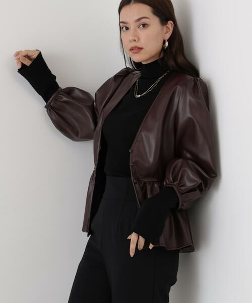 PINKY & DIANNE / ピンキーアンドダイアン シャツ・ブラウス | ◆フォーレザーペプラムブラウス | 詳細20