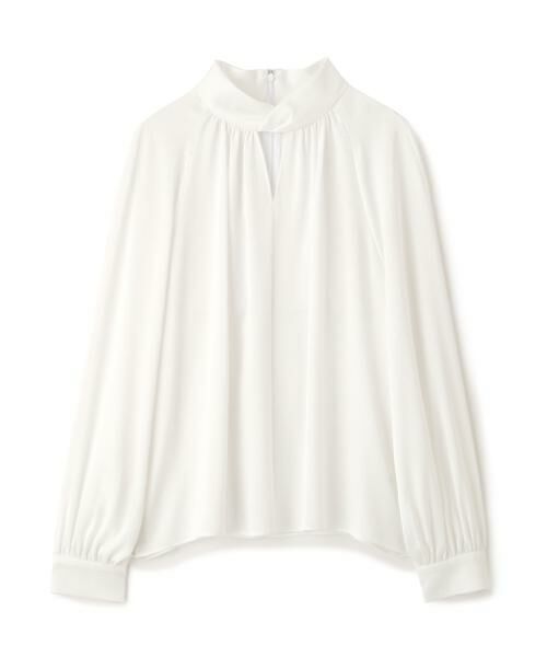 PINKY & DIANNE / ピンキーアンドダイアン シャツ・ブラウス | ◆ギャザーネックドットジャガードブラウス | 詳細1