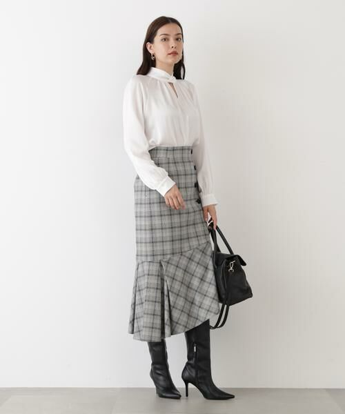 PINKY & DIANNE / ピンキーアンドダイアン シャツ・ブラウス | ◆ギャザーネックドットジャガードブラウス | 詳細5