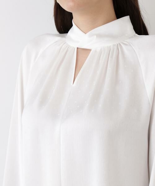 PINKY & DIANNE / ピンキーアンドダイアン シャツ・ブラウス | ◆ギャザーネックドットジャガードブラウス | 詳細8