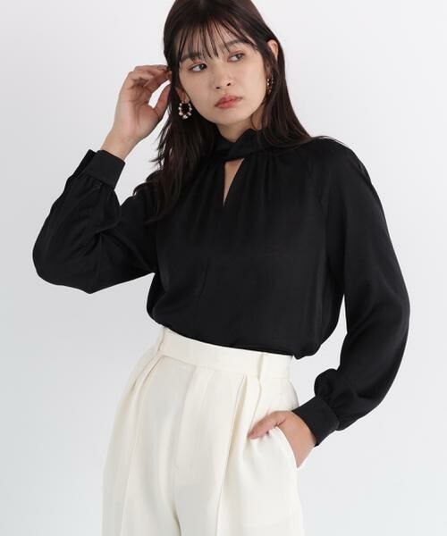 PINKY & DIANNE / ピンキーアンドダイアン シャツ・ブラウス | ◆ギャザーネックドットジャガードブラウス | 詳細14