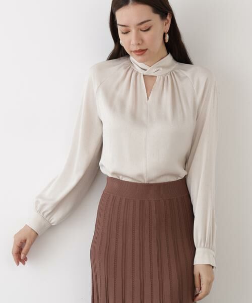 PINKY & DIANNE / ピンキーアンドダイアン シャツ・ブラウス | ◆ギャザーネックドットジャガードブラウス | 詳細20