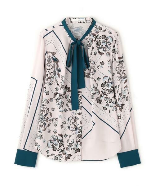 PINKY & DIANNE / ピンキーアンドダイアン シャツ・ブラウス | ◆フローラルスカーフプリントブラウス | 詳細1