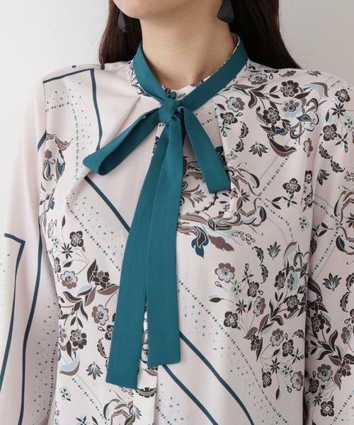 PINKY & DIANNE / ピンキーアンドダイアン シャツ・ブラウス | ◆フローラルスカーフプリントブラウス | 詳細10