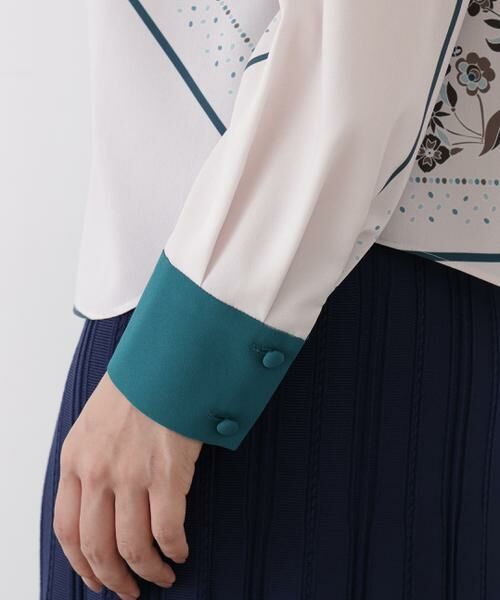 PINKY & DIANNE / ピンキーアンドダイアン シャツ・ブラウス | ◆フローラルスカーフプリントブラウス | 詳細13