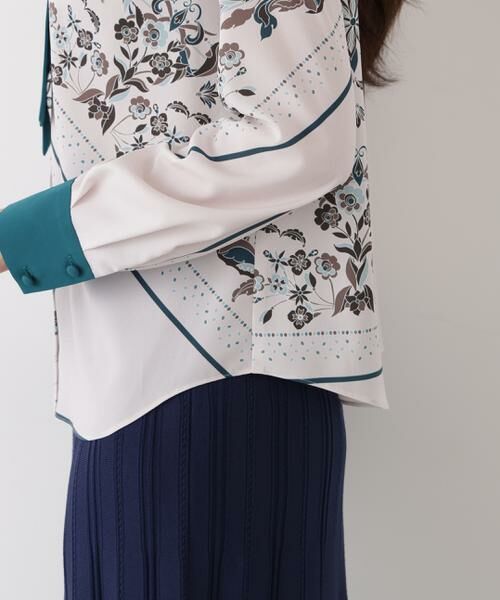 PINKY & DIANNE / ピンキーアンドダイアン シャツ・ブラウス | ◆フローラルスカーフプリントブラウス | 詳細14