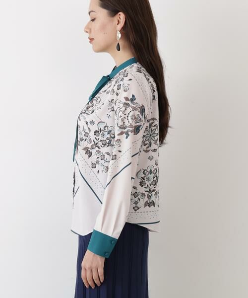 PINKY & DIANNE / ピンキーアンドダイアン シャツ・ブラウス | ◆フローラルスカーフプリントブラウス | 詳細8